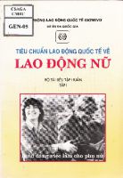 Tiêu chuẩn lao động quốc tế về lao động nữ : Bộ tài liệu tập huấn tập I